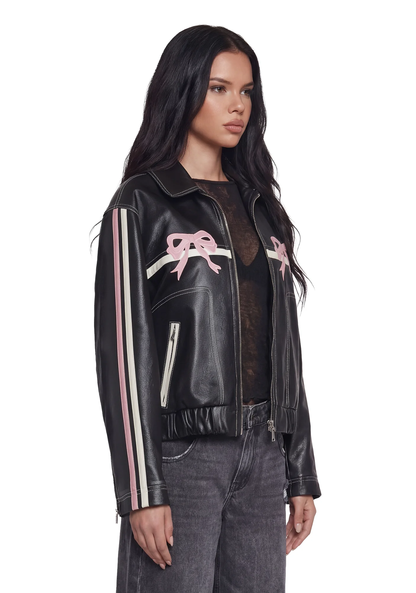 Tough Cutie Vegan Leather Jacket - Image 3