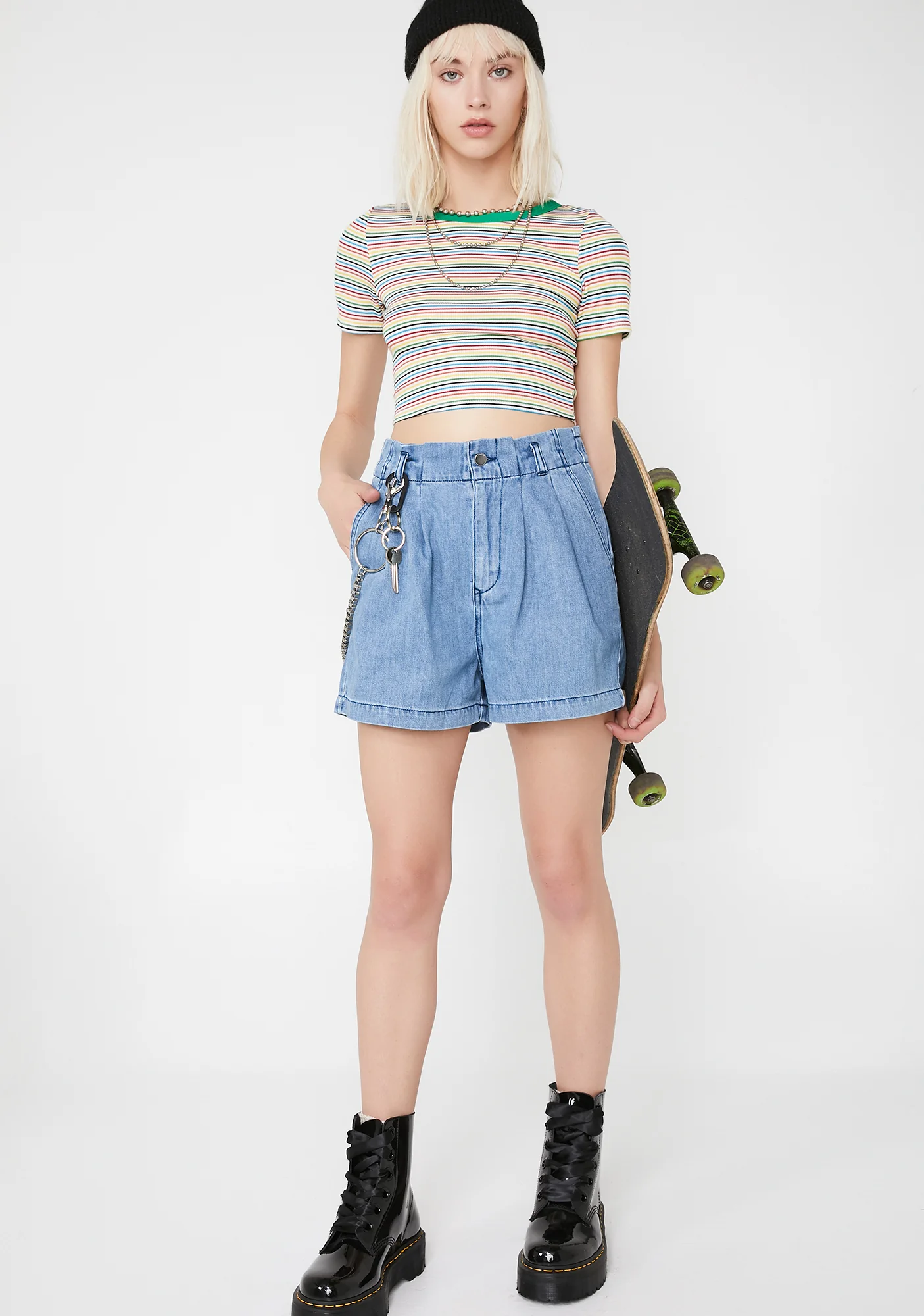 Valley Skulls Stripe Tee - Image 3