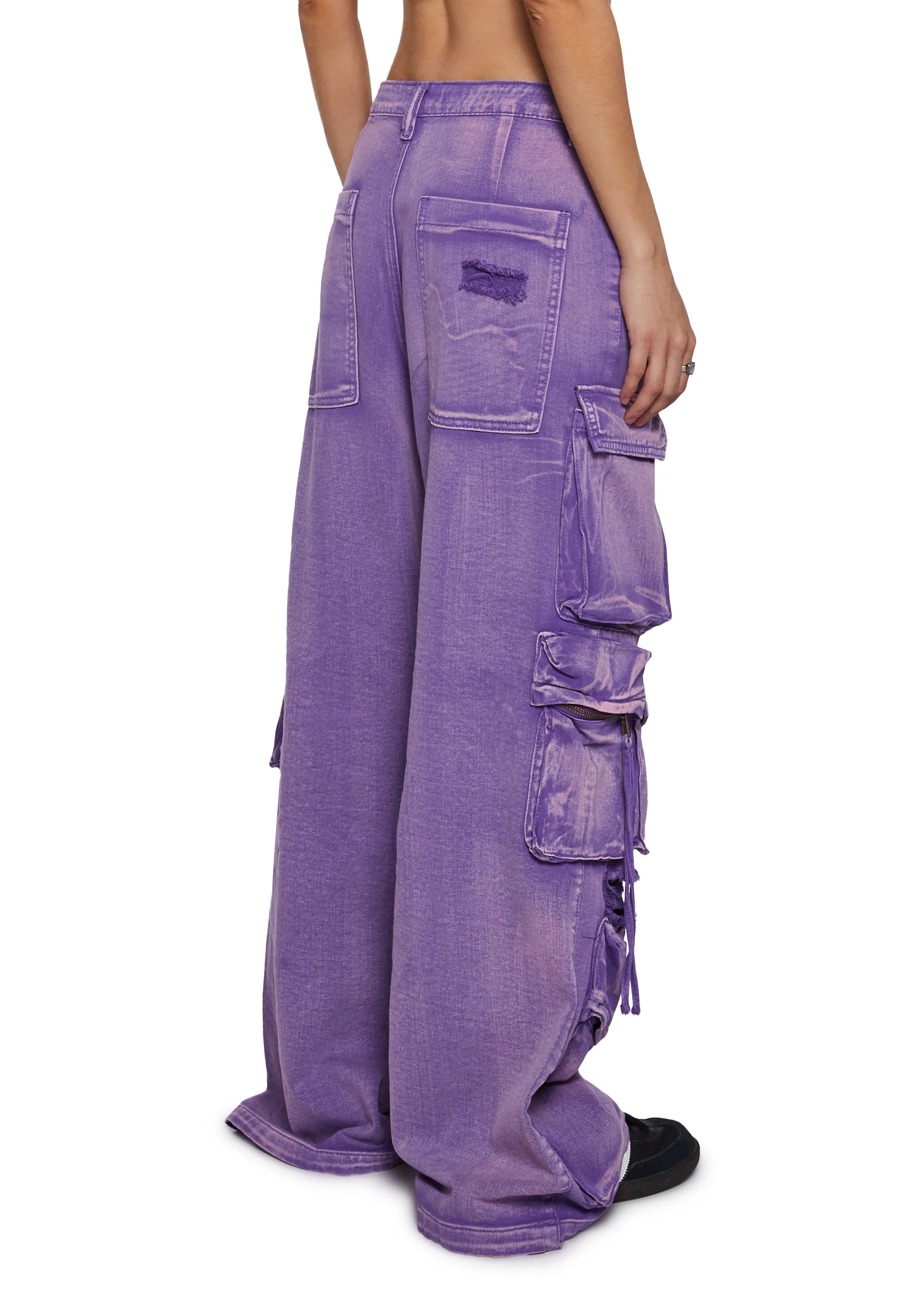Wicked Persuasion Cargo Jeans - Purple - Image 4