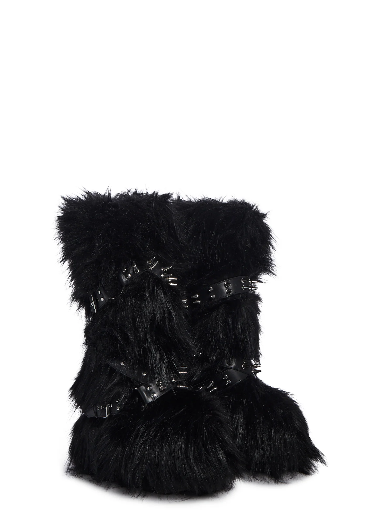 Wild Instincts Faux Fur Boots - Black - Image 3