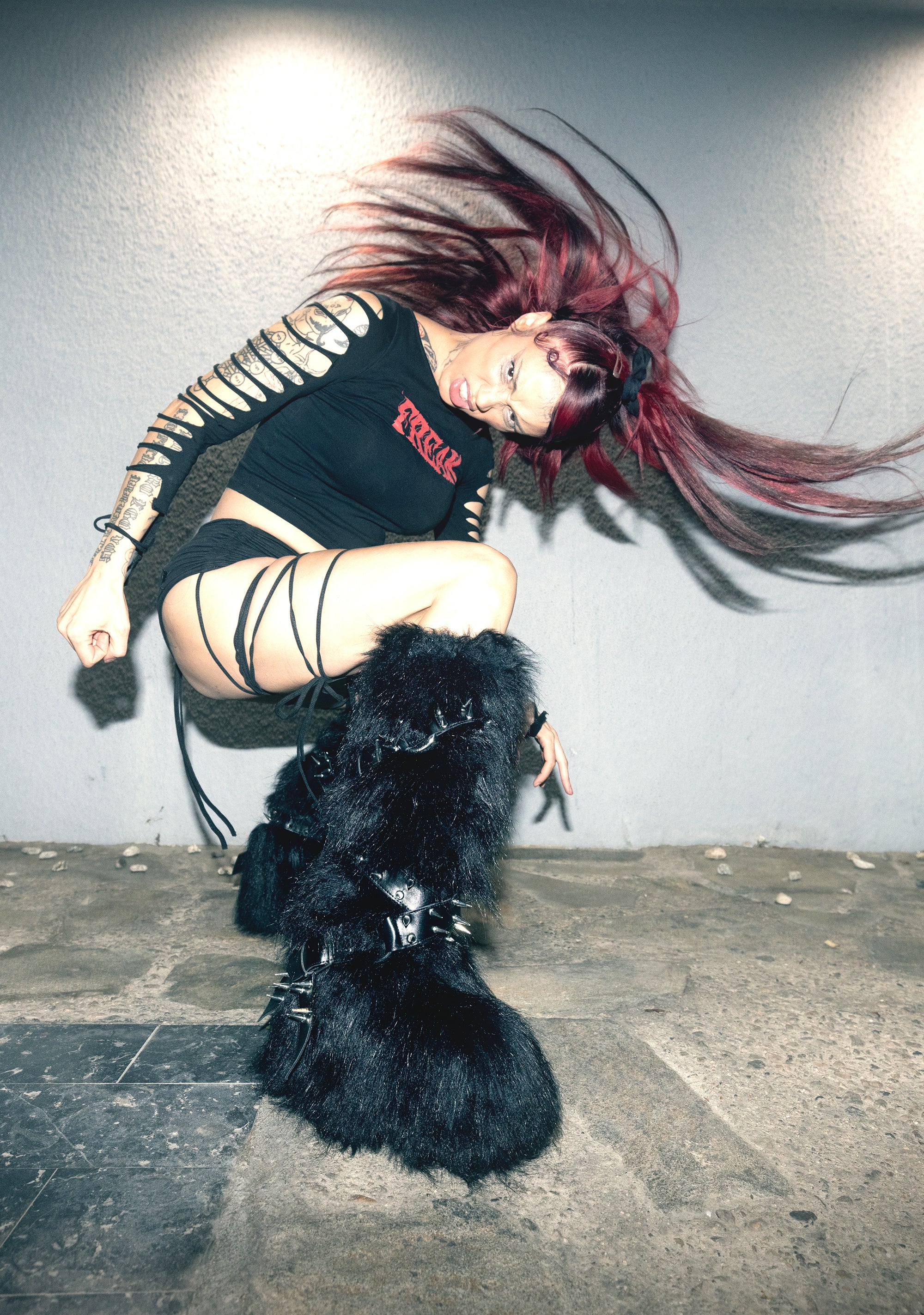 Wild Instincts Faux Fur Boots - Black - Image 8