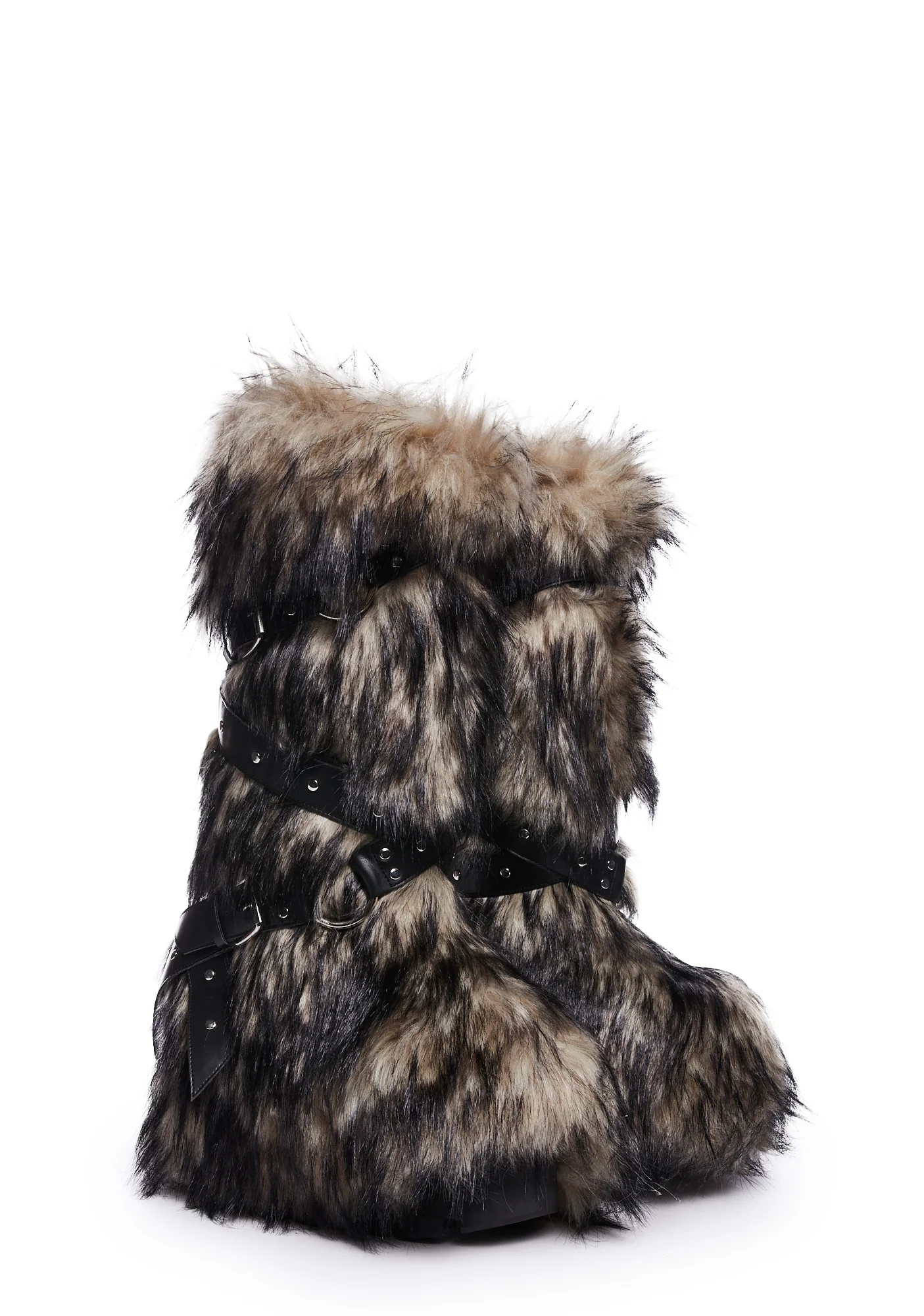 Wild Instincts Faux Fur Boots - Off White - Image 3
