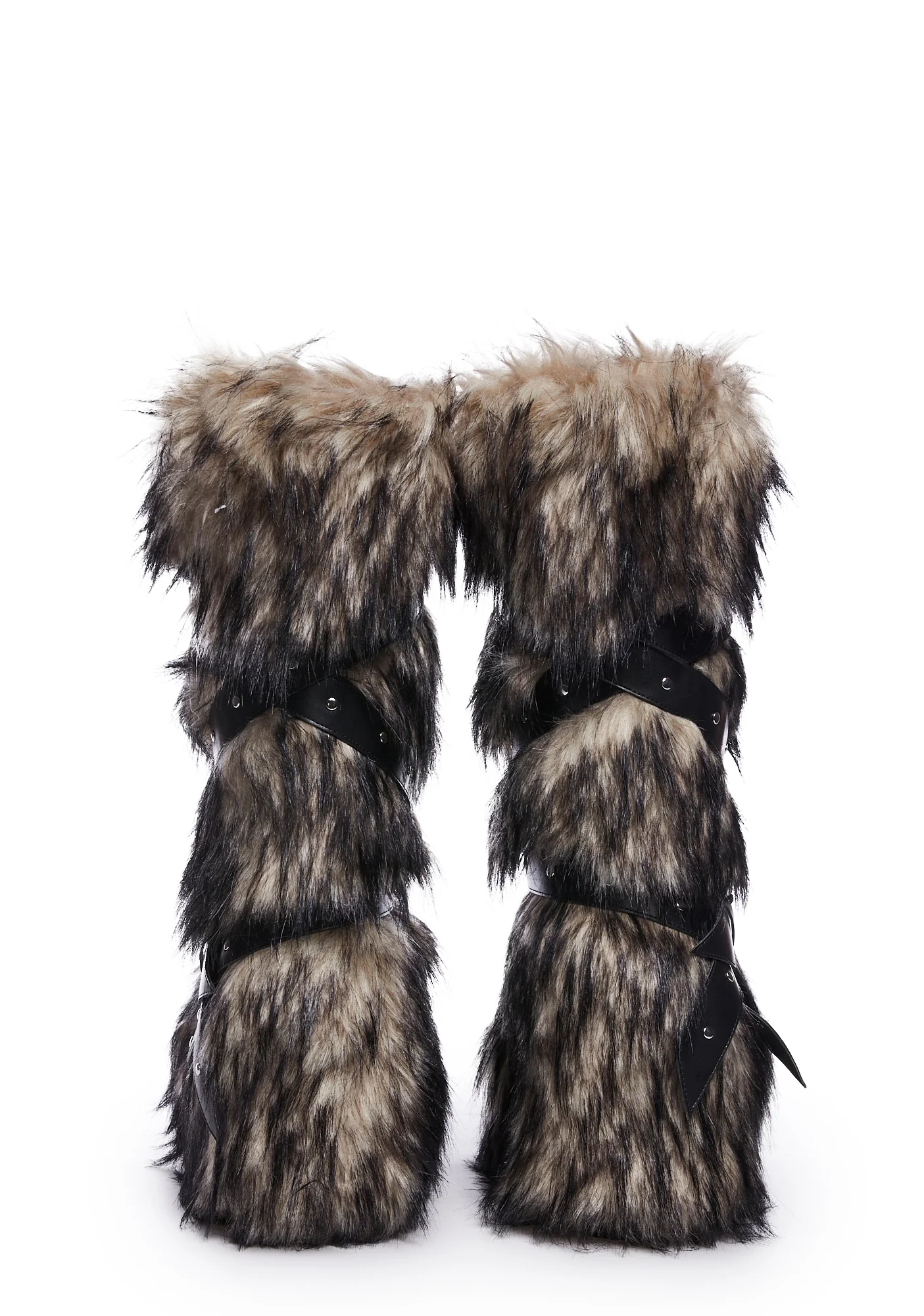 Wild Instincts Faux Fur Boots - Off White - Image 4