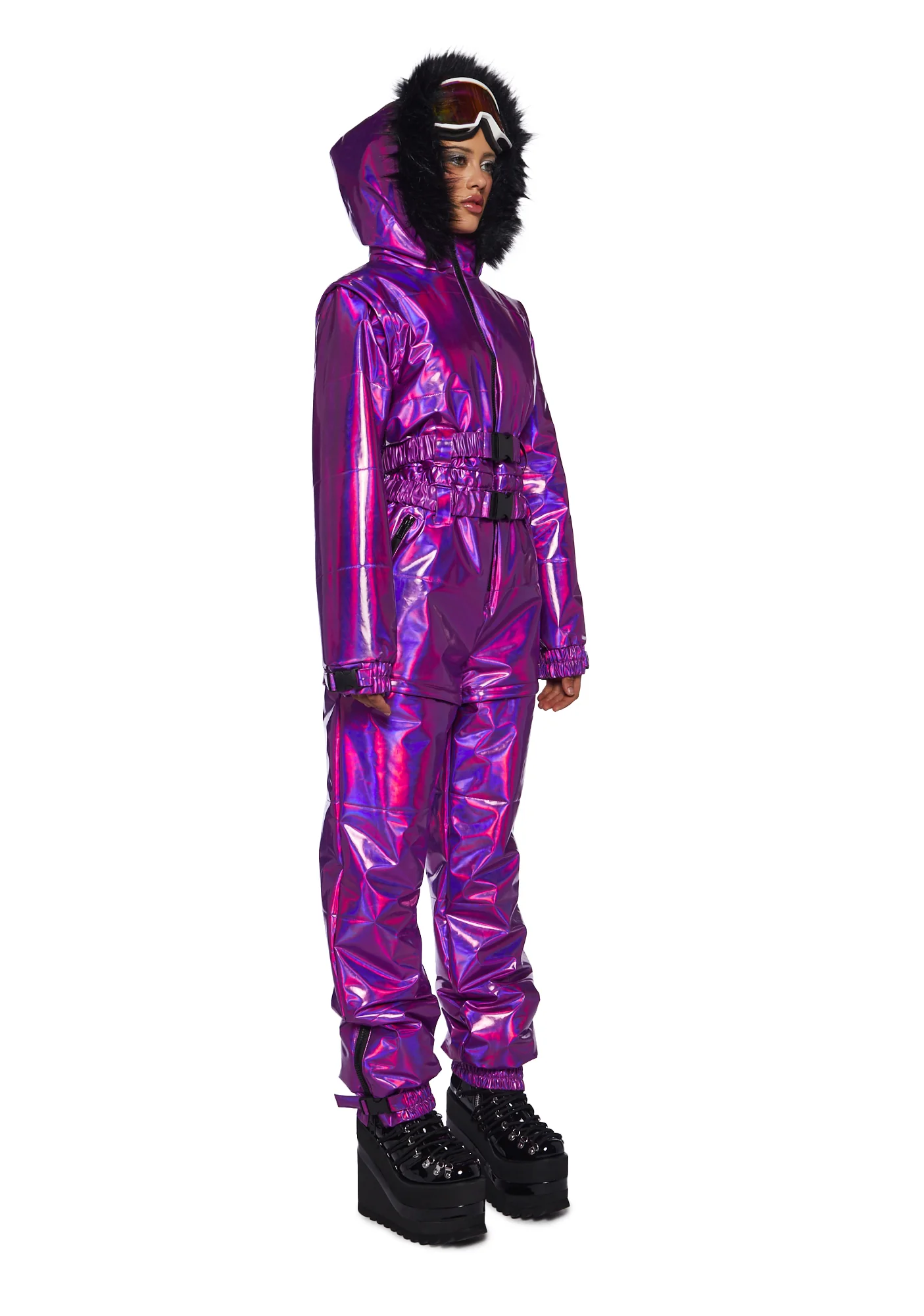 Aurora Beam Holographic Snowsuit - Purple - Image 3