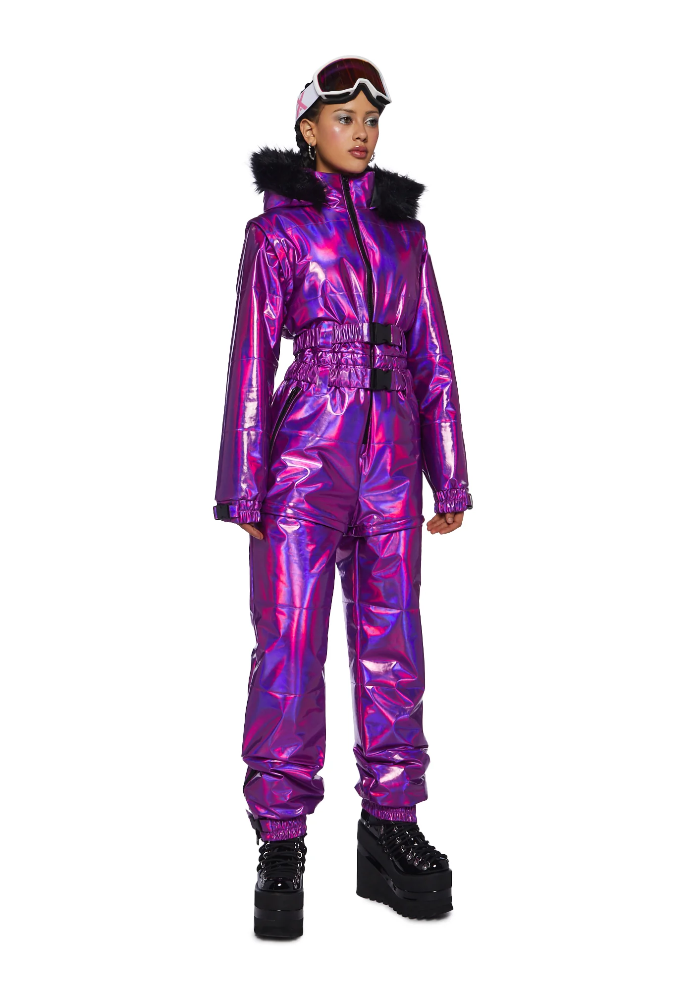 Aurora Beam Holographic Snowsuit - Purple - Image 5