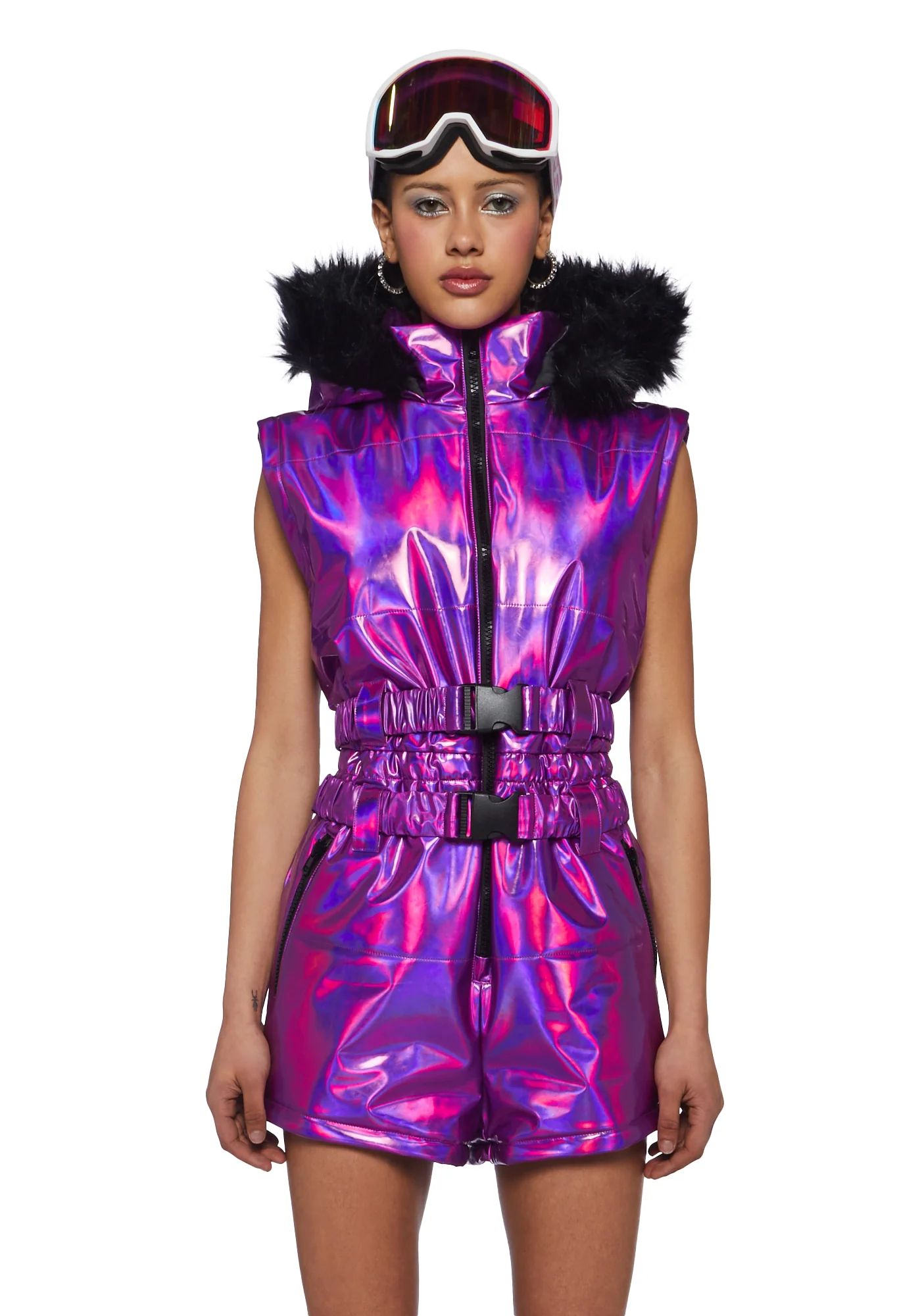 Aurora Beam Holographic Snowsuit - Purple - Image 6