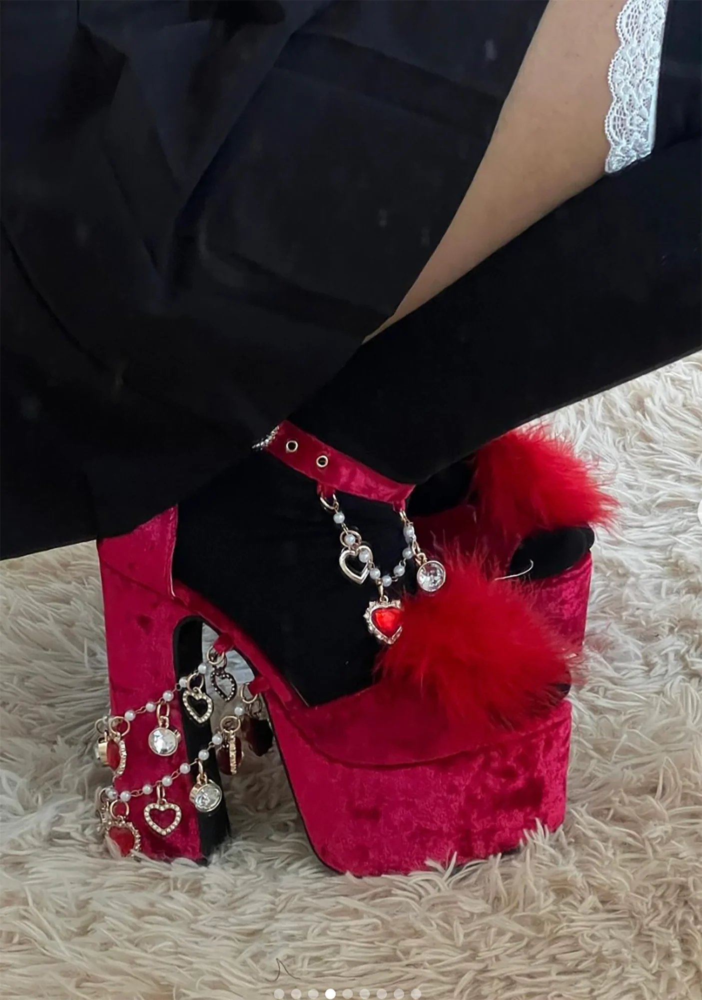 Holy Revelation Platform Heels - Ruby - Image 9